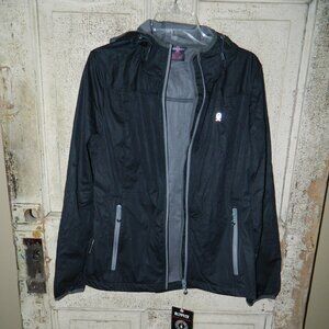 Little Donkey Andy Womesn Windbreaker hoodie Sz L (II-1)